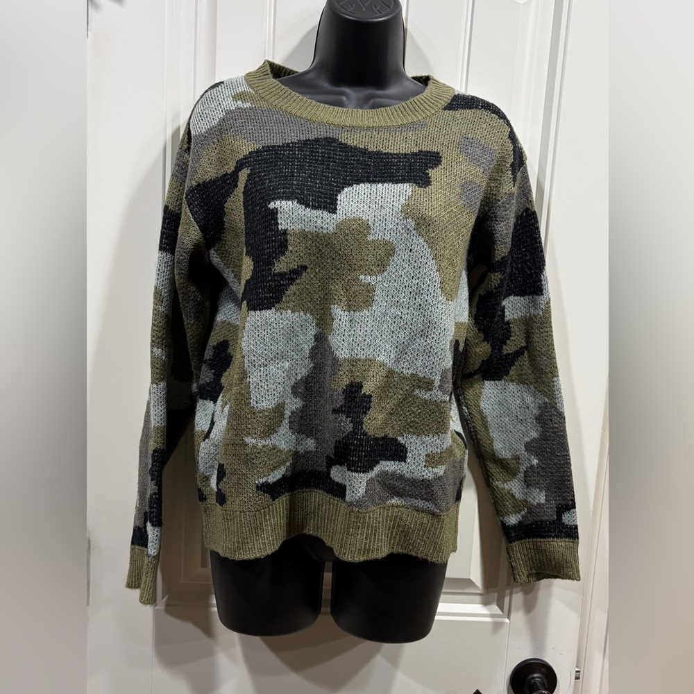 Pink Owl Camouflage Crewneck Sweater